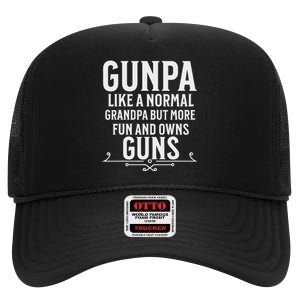 Gunpa Grandpa Design For Who Own Guns High Crown Mesh Back Trucker Hat