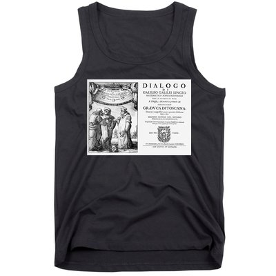 Galileo Galilei Dialogue Space Science Teacher Astronomy Tank Top