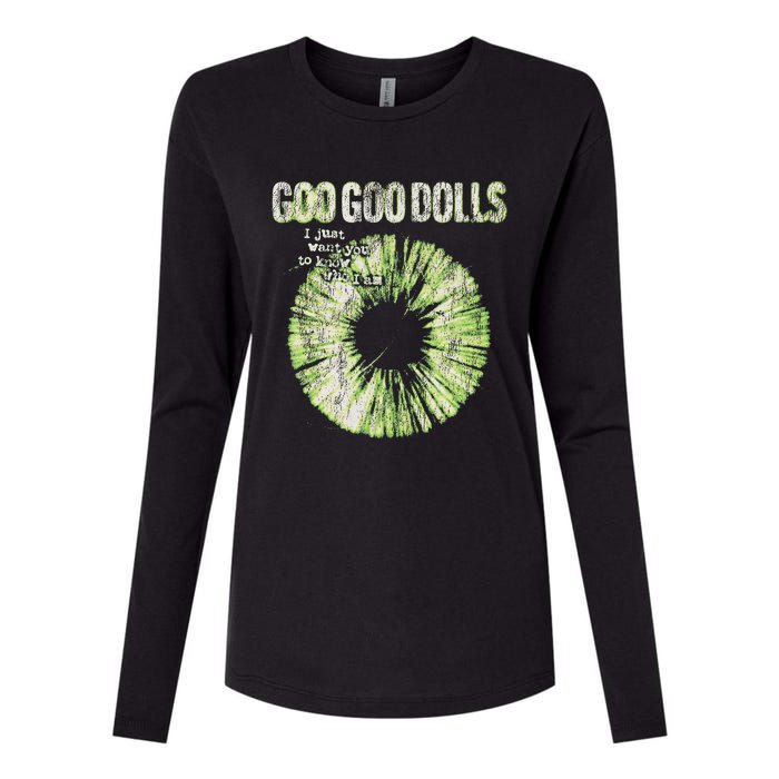 Goo Goo Dolls Green Iris Exclusive Womens Cotton Relaxed Long Sleeve T-Shirt