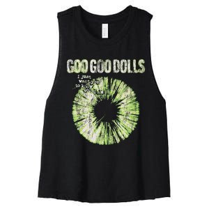 Goo Goo Dolls Green Iris Exclusive Women's Racerback Cropped Tank