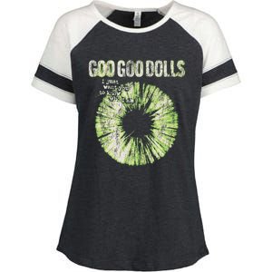 Goo Goo Dolls Green Iris Exclusive Enza Ladies Jersey Colorblock Tee