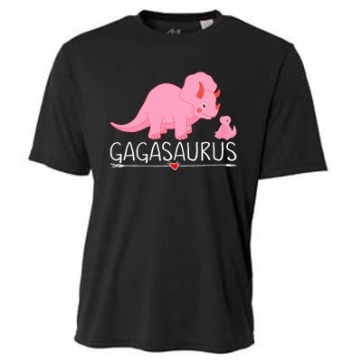 Gagasaurus Grandma Dinosaur Baby Trex Funny Gaga Dino Gift Cooling Performance Crew T-Shirt