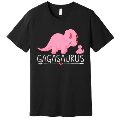 Gagasaurus Grandma Dinosaur Baby Trex Funny Gaga Dino Gift Premium T-Shirt