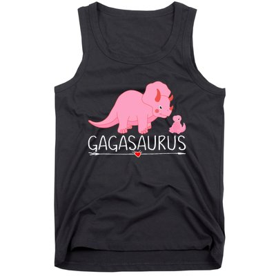 Gagasaurus Grandma Dinosaur Baby Trex Funny Gaga Dino Gift Tank Top