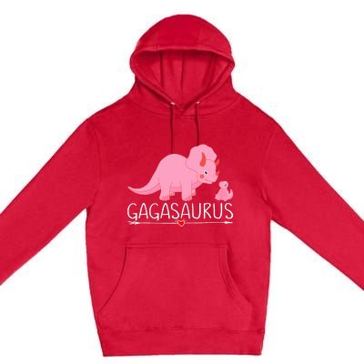 Gagasaurus Grandma Dinosaur Baby Trex Funny Gaga Dino Gift Premium Pullover Hoodie