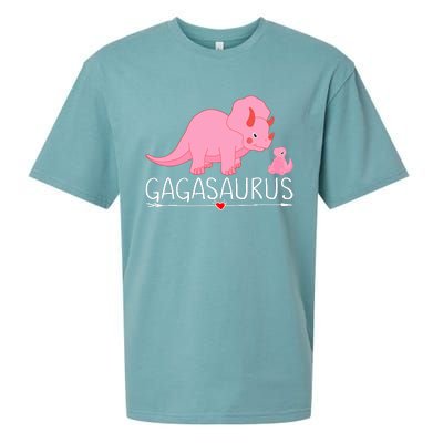 Gagasaurus Grandma Dinosaur Baby Trex Funny Gaga Dino Gift Sueded Cloud Jersey T-Shirt