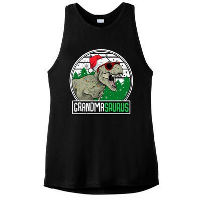 Grandmasaurus Grandma Dinosaur Trex Family Christmas Cool Gift Ladies PosiCharge Tri-Blend Wicking Tank