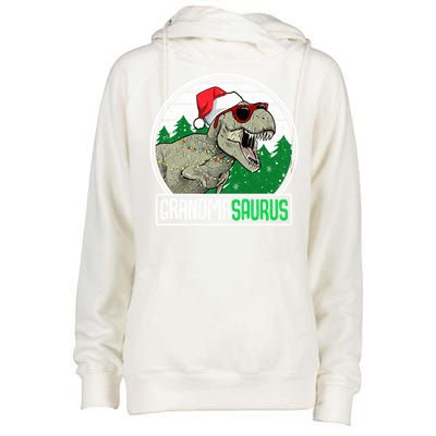 Grandmasaurus Grandma Dinosaur Trex Family Christmas Cool Gift Womens Funnel Neck Pullover Hood