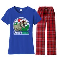 Grandmasaurus Grandma Dinosaur Trex Family Christmas Cool Gift Women's Flannel Pajama Set