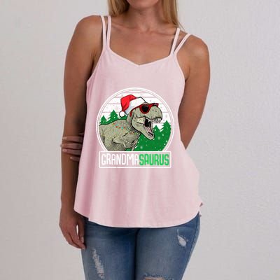 Grandmasaurus Grandma Dinosaur Trex Family Christmas Cool Gift Women's Strappy Tank