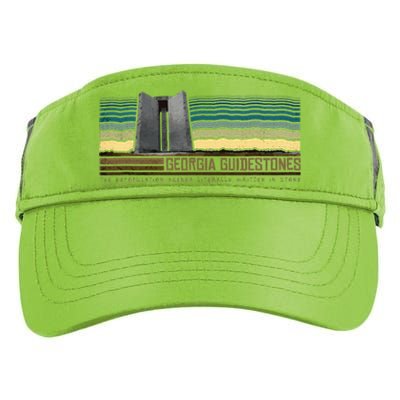 Georgia Guidestones  Depopulation Written In Stone Retro Adult Drive Performance Visor