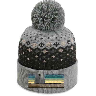 Georgia Guidestones  Depopulation Written In Stone Retro The Baniff Cuffed Pom Beanie