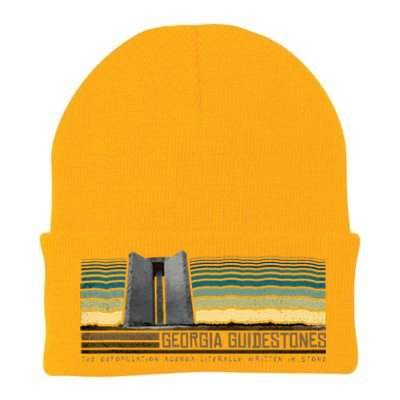 Georgia Guidestones  Depopulation Written In Stone Retro Knit Cap Winter Beanie