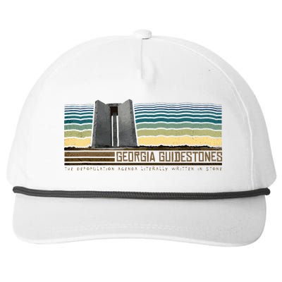 Georgia Guidestones  Depopulation Written In Stone Retro Snapback Five-Panel Rope Hat