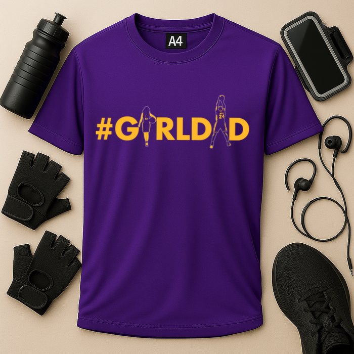 Girldad Girl Dad Father Of Daughters Girl Dad Tribute Cooling Performance Crew T-Shirt