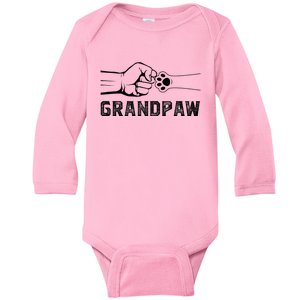 Grandpaw Grandpa Dog Grandpaw Appreciation Baby Long Sleeve Bodysuit