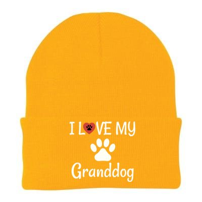 Granddog Gift Dog Grandma Grandpa I Love My Granddog Knit Cap Winter Beanie