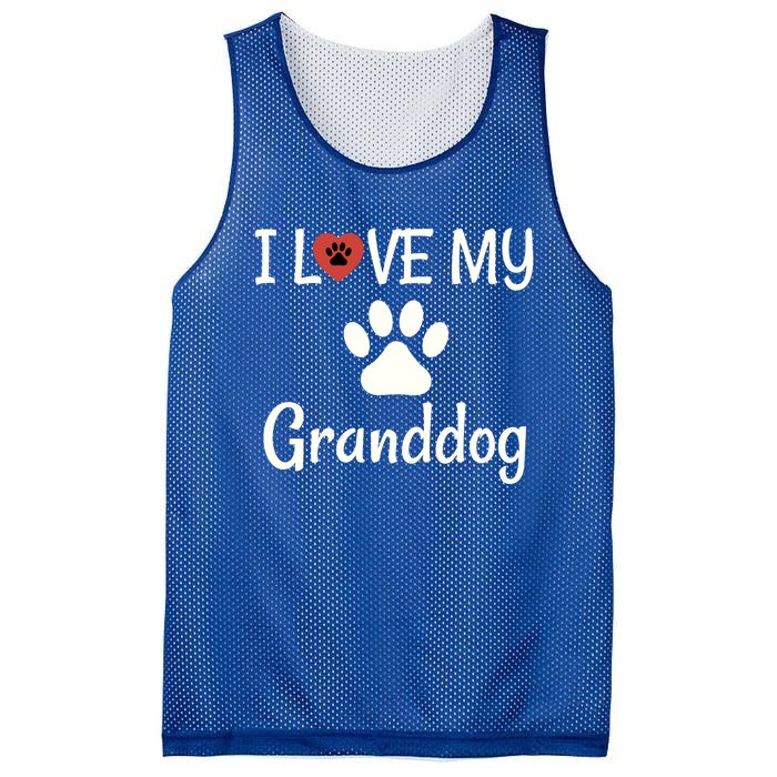 Granddog Gift Dog Grandma Grandpa I Love My Granddog Mesh Reversible Basketball Jersey Tank