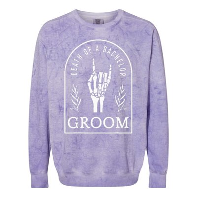 Gothic Groom Death Of A Bachelor Wedding Bachelor Party Colorblast Crewneck Sweatshirt