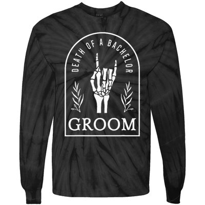 Gothic Groom Death Of A Bachelor Wedding Bachelor Party Tie-Dye Long Sleeve Shirt