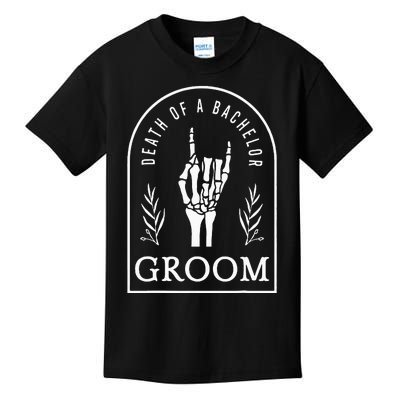 Gothic Groom Death Of A Bachelor Wedding Bachelor Party Kids T-Shirt