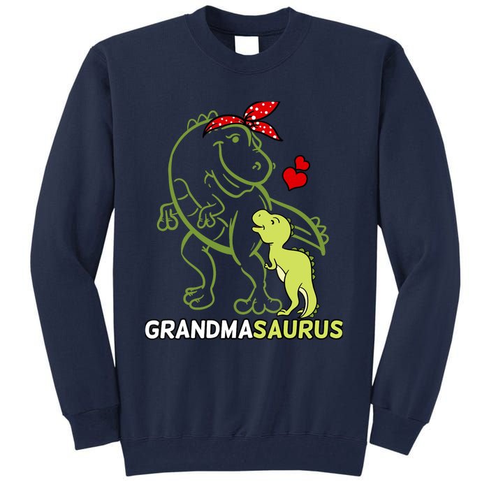 Grandmasaurus Grandma Dinosaur Baby Mother's Day Tall Sweatshirt