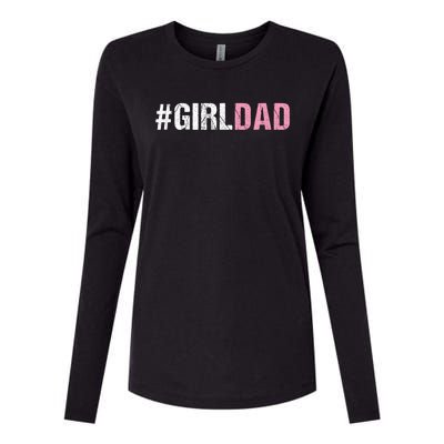 #Girldad Girl Dad Womens Cotton Relaxed Long Sleeve T-Shirt