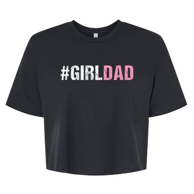 #Girldad Girl Dad Bella+Canvas Jersey Crop Tee