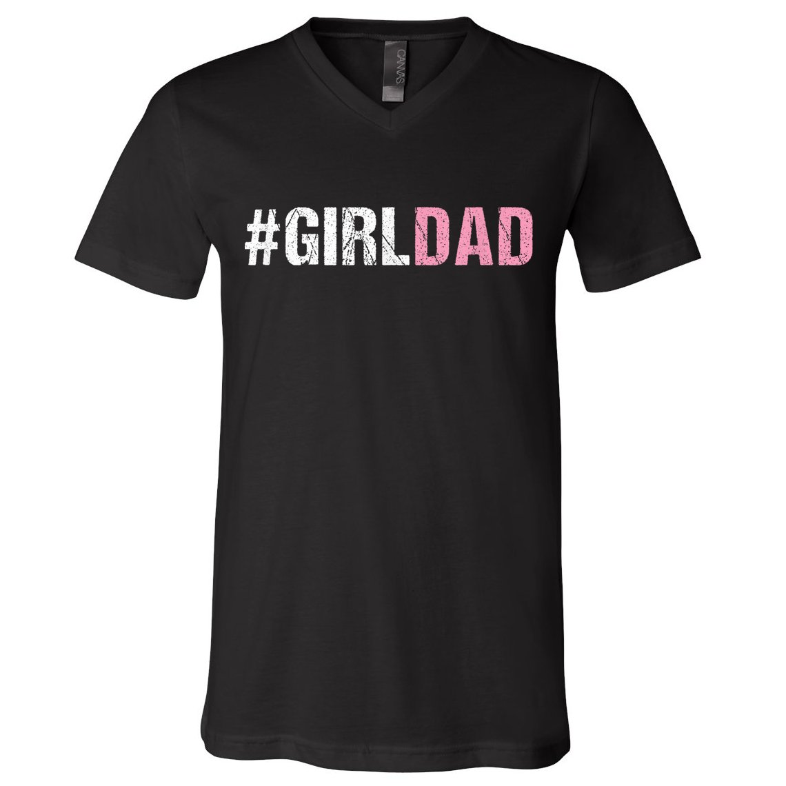 #Girldad Girl Dad V-Neck T-Shirt
