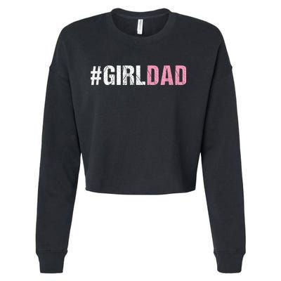 #Girldad Girl Dad Cropped Pullover Crew