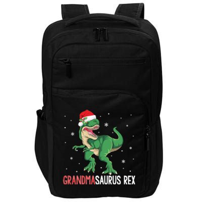 Grandmasaurus Grandma Dinosaur Christmas Funny Xmas Gift Impact Tech Backpack