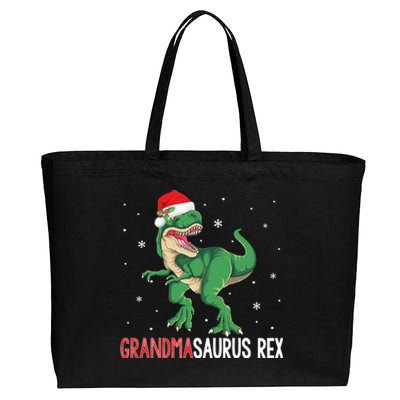 Grandmasaurus Grandma Dinosaur Christmas Funny Xmas Gift Cotton Canvas Jumbo Tote