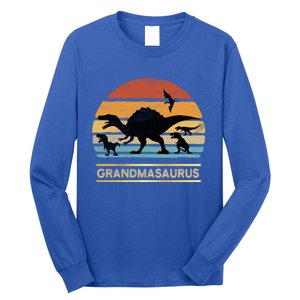 Grandmasaurus Grandma Dinosaur Saurus Christmas Halloween Gift Long Sleeve Shirt