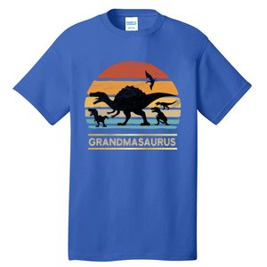 Grandmasaurus Grandma Dinosaur Saurus Christmas Halloween Gift Tall T-Shirt