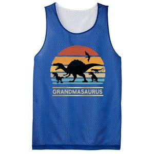 Grandmasaurus Grandma Dinosaur Saurus Christmas Halloween Gift Mesh Reversible Basketball Jersey Tank