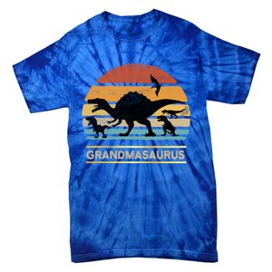 Grandmasaurus Grandma Dinosaur Saurus Christmas Halloween Gift Tie-Dye T-Shirt