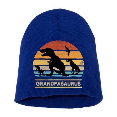 Grandpasaurus Grandpa Dinosaur Saurus Christmas Halloween Gift Short Acrylic Beanie