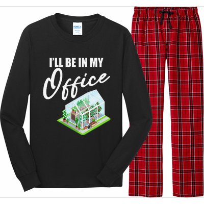 Greenhouse Gardening Design With Humorous Message Long Sleeve Pajama Set