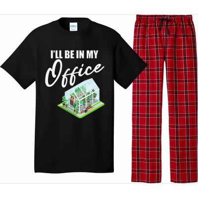 Greenhouse Gardening Design With Humorous Message Pajama Set