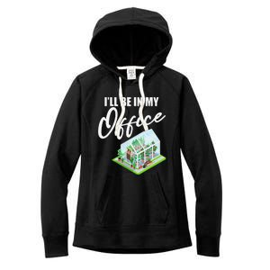 Greenhouse Gardening Design With Humorous Message Women's Fleece Hoodie