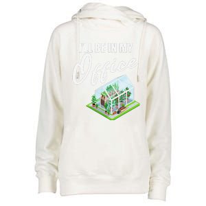 Greenhouse Gardening Design With Humorous Message Womens Funnel Neck Pullover Hood