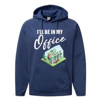 Greenhouse Gardening Design With Humorous Message Performance Fleece Hoodie