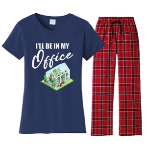 Greenhouse Gardening Design With Humorous Message Women's Flannel Pajama Set