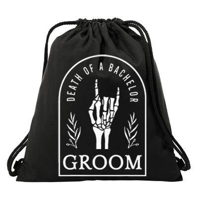 Gothic Groom Death Of A Bachelor Wedding Bachelor Party Drawstring Bag