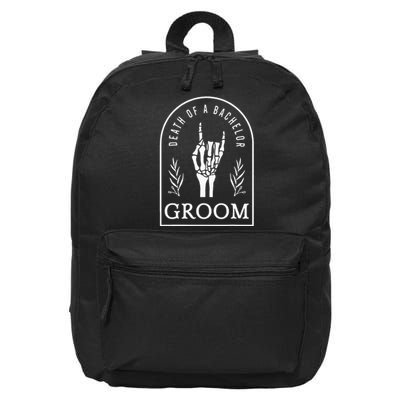 Gothic Groom Death Of A Bachelor Wedding Bachelor Party 16 in Basic Backpack