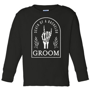 Gothic Groom Death Of A Bachelor Wedding Bachelor Party Toddler Long Sleeve Shirt