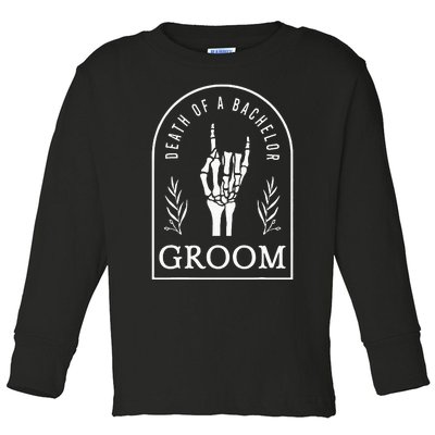 Gothic Groom Death Of A Bachelor Wedding Bachelor Party Toddler Long Sleeve Shirt