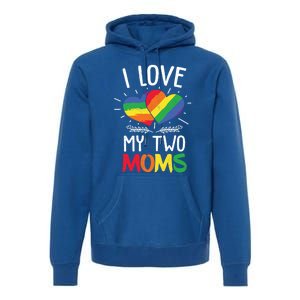 Great Gift Design Of Lesbian Moms Cool Gift Premium Hoodie