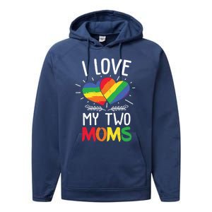 Great Gift Design Of Lesbian Moms Cool Gift Performance Fleece Hoodie