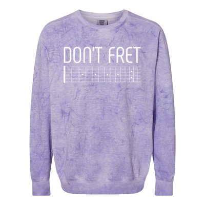 Guitar Gift Don't Fret Colorblast Crewneck Sweatshirt